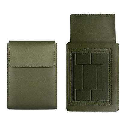 14.1 Inch Laptop Sleeve Leather Carrying Bag - Green