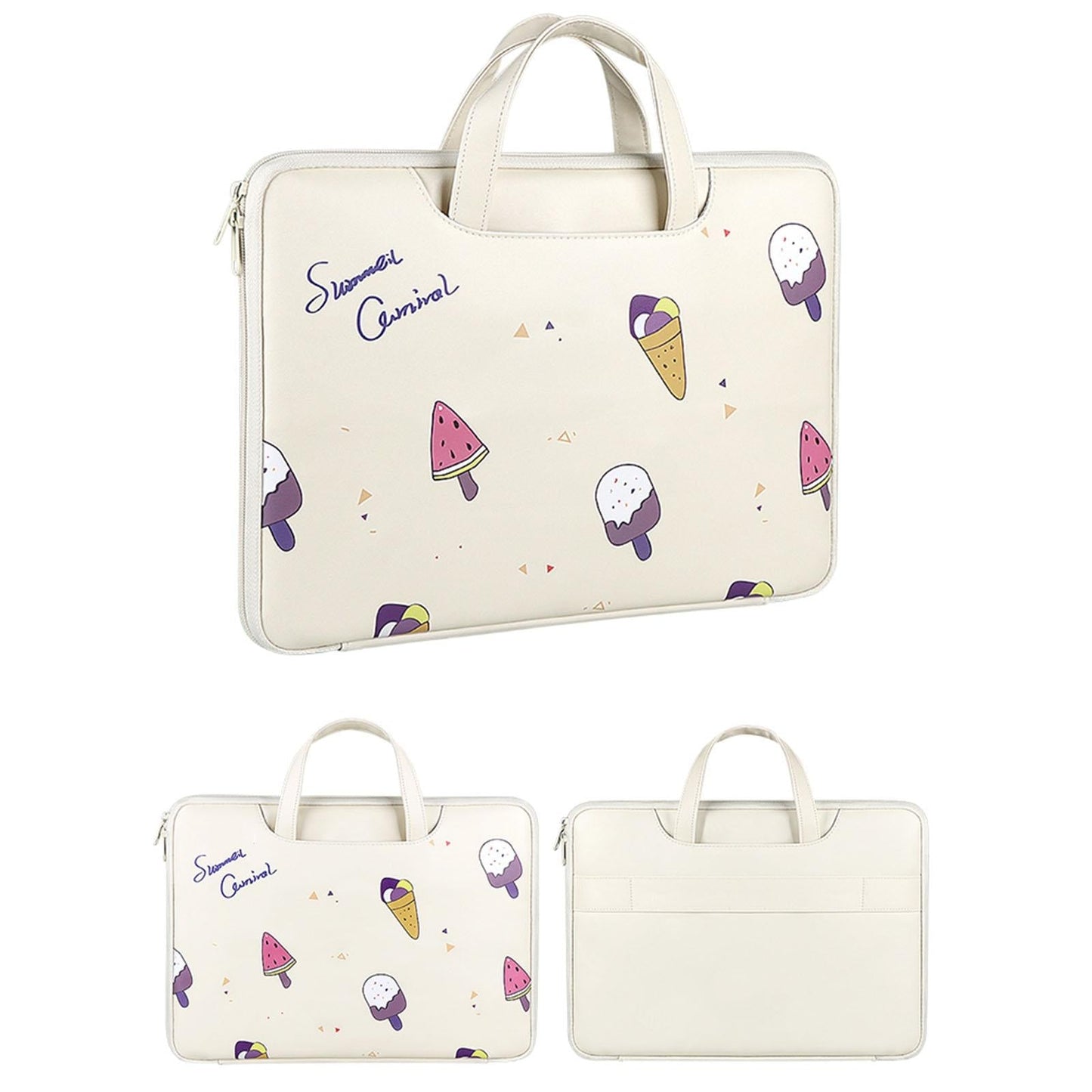14.1-15.4 Inch Lightweight Printed Laptop Bag In Pu Material - Sheep Head