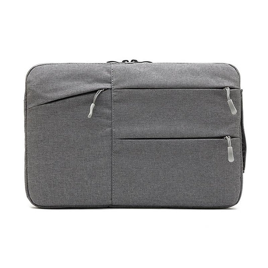 13.3 Inch Business Laptop Liner Bag - Polyester Zipper Closure - Light Grey