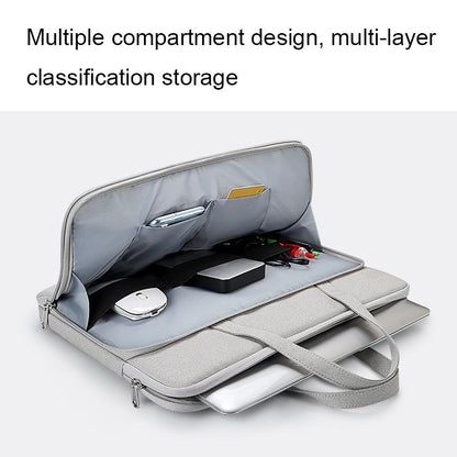 14.1-15.4 Inch Waterproof Laptop Bag - Durable and Stylish - Elegant Gray