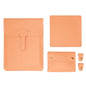 3-in-1 Waterproof Leather Laptop Liner Bag - 14 Inches - Honeydet Oranges