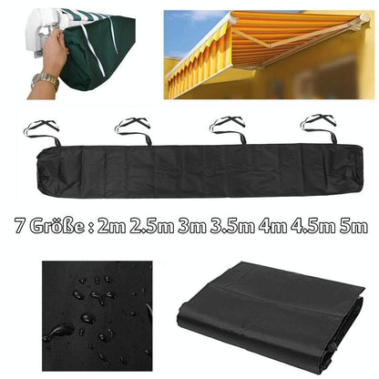 Waterproof Retractable Canopy for Outdoor Patio - 2.5m Size Dustproof Protective Cover - Grey