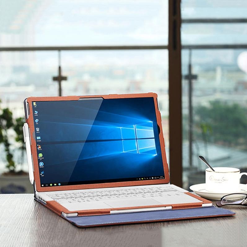 13.5 Inch Protective Sleeve for Microsoft Surface Book 2 in Pu Leather - Business Brown