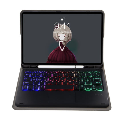 Bluetooth Keyboard Leather Tablet Case For Ipad 10.2 / 10.5 / Air 2019 With Touch Pad & Pen Slot - Rose Gold