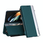 Samsung Galaxy z Fold 4 Leather Phone Case with Pen Slot - Shockproof - Green