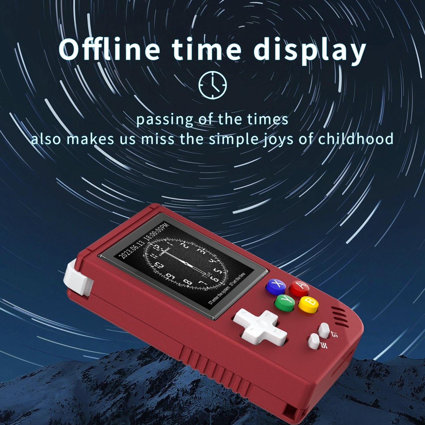 Retro Game Console - 128G 5000 Games 1.54 Ips Linux - Red - 128G 5000 Games