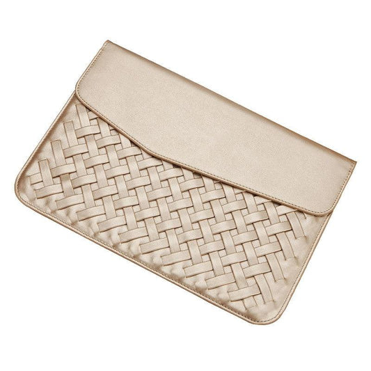 12 Inch Hand-Woven Notebook Liner Bag For Computers - Golden