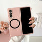 For Samsung Galaxy Z Fold4 5G Shockproof Magnetic Phone Case - Skin Protection - Pink