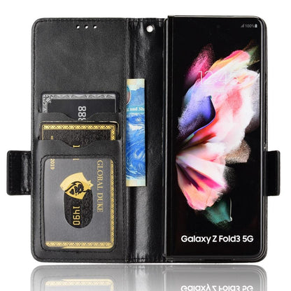 Symmetrical Leather Triangle Phone Case for Samsung Galaxy z Fold 4 - Green