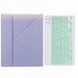 Bluetooth Keyboard Leather Case For Ipad Pro 11 With Three-Fold Holder & Backlight - Purple