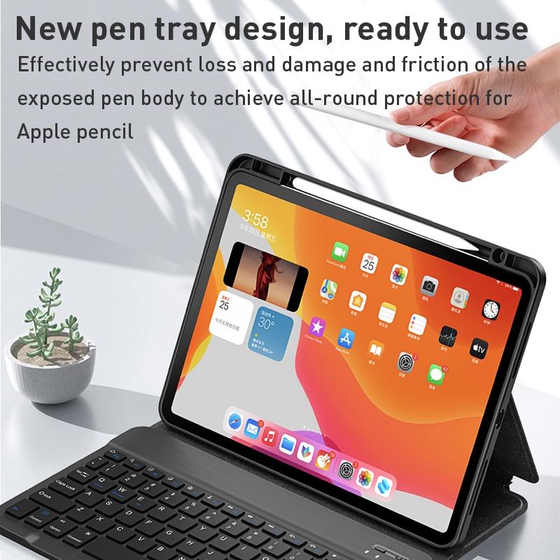 Detachable Keyboard Tablet Case With Magnetic Skin Feel - Blue