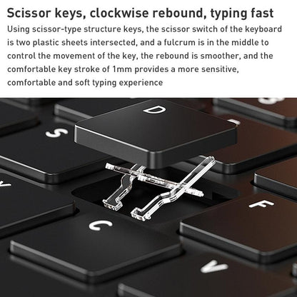 Detachable Keyboard Tablet Case With Magnetic Skin Feel - Blue