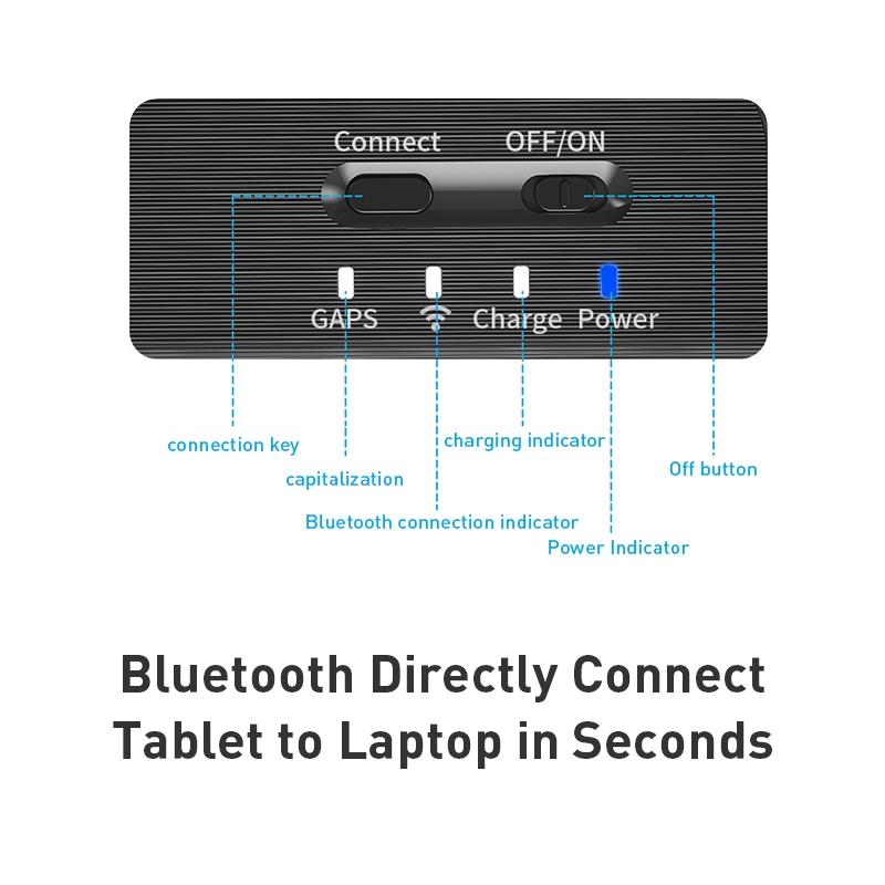 Detachable Keyboard Tablet Case With Magnetic Skin Feel - Blue