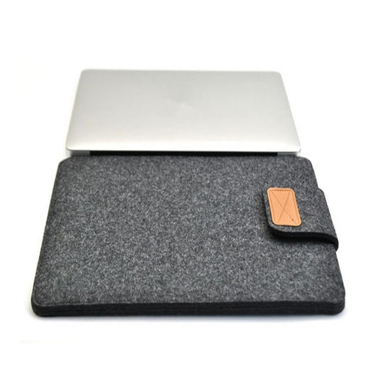 14 Vertical Felt Laptop / Tablet Sleeve Bag - Black - Dark Gray