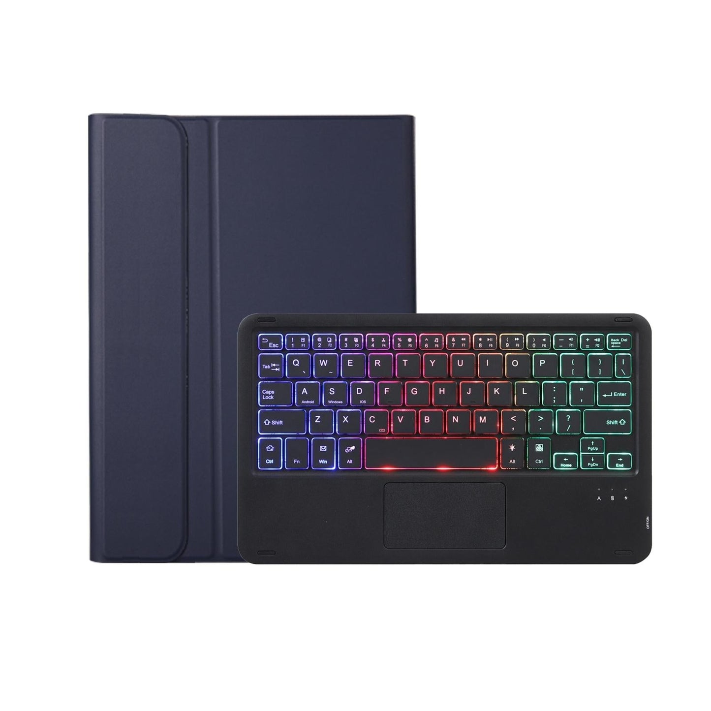 Bluetooth Keyboard Leather Case For Ipad Air / Pro 11 - Touch Pad Backlight Pen Slot - Rose Gold