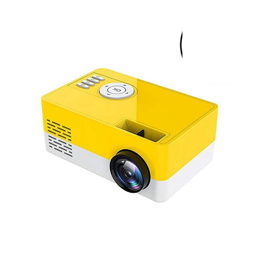 Portable Hd 1080P Led Projector With Tf / Av / Usb Support - Yellow White