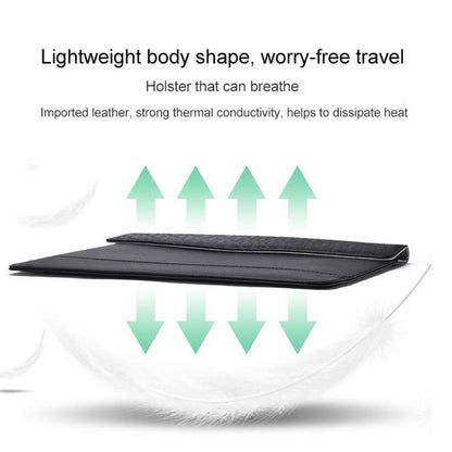 13 Inch Ultra-thin Magnetic Holster for Horizontal Embossed Notebook with Liner Bag - Black