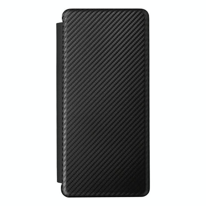 For Samsung Galaxy Z Fold4 5G Carbon Fiber Flip Leather Case - Blue