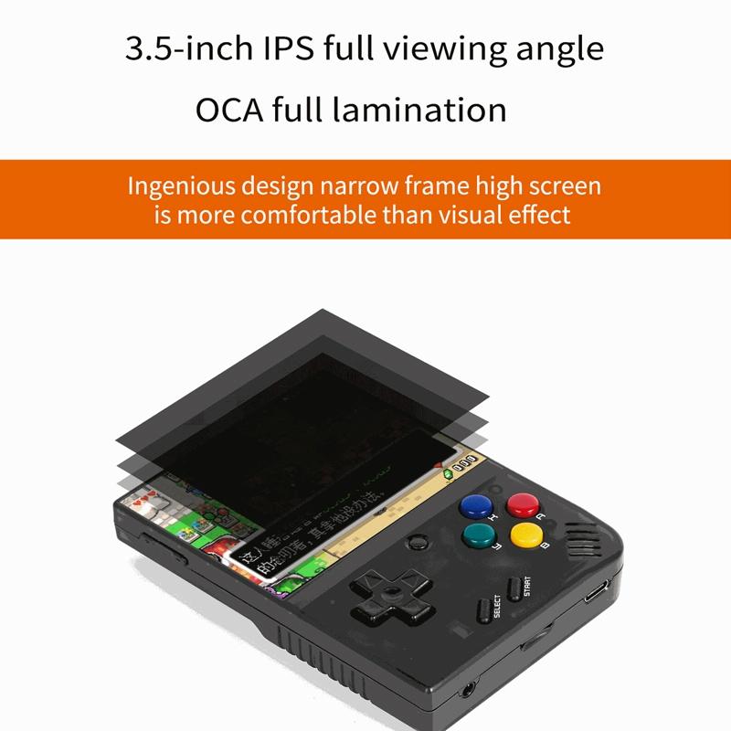 Retro Handheld Game Console With 25K Games - 3.5 Ips Screen - 128G Storage - Grey - 128Gb 28K Games