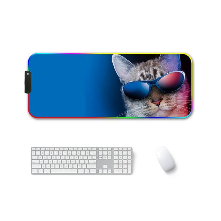Rgb Non Slip Mouse Pad With Thermal Transfer - Lavender