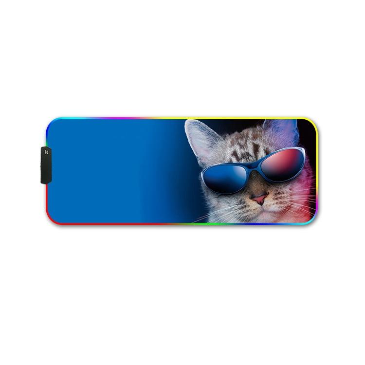 Rgb Non Slip Mouse Pad With Thermal Transfer - Lavender