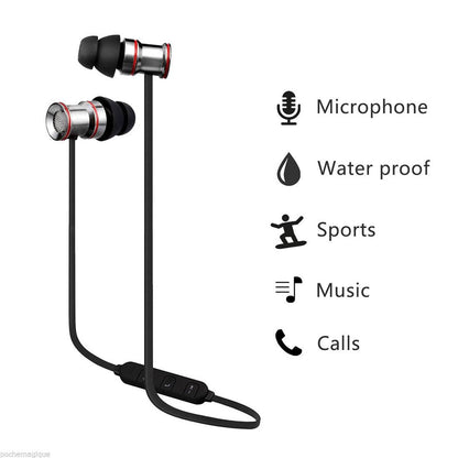 Waterproof Magnetic Sport Earbuds with Mic - Wireless Bluetooth V4.1 - Ip7G9654C