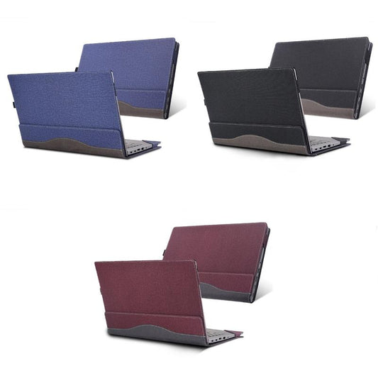 Protective Leather Laptop Case - Anti-Fall - Wine Red - For Lenovo V15 G2 Alc / Itl / Ijl