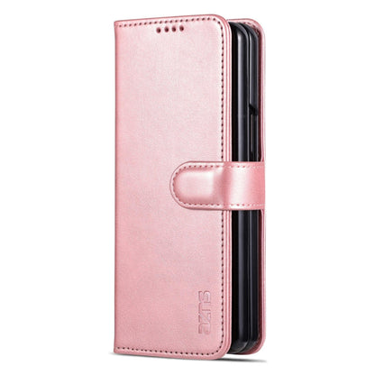 For Samsung Galaxy Z Fold4 5G Leather Phone Case - Smooth Calf Texture - Blue