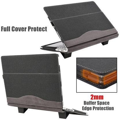 Protective Leather Laptop Case With Stand - 15.6 Inch - Wine Red - For Samsung Galaxy Book 3 360