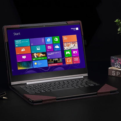 Protective Leather Laptop Case With Stand - 15.6 Inch - Wine Red - For Samsung Galaxy Book 3 360