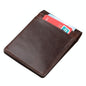 Anti-magnetic Leather Rfid Wallet - Sleek & Secure - Coffee