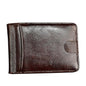 Leather Rfid Billfold Wallet - Mini Size - Coffee