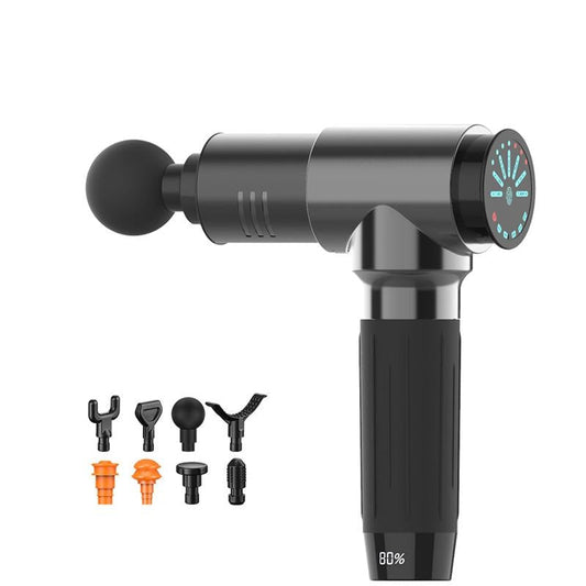 7-Speed Fascia Muscle Vibration Massager - Fitness Massage Gun Bright Gray