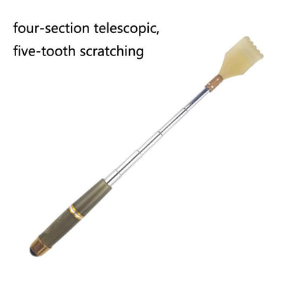 Retractable Back Scratcher With Magnetic Tickler - Blue