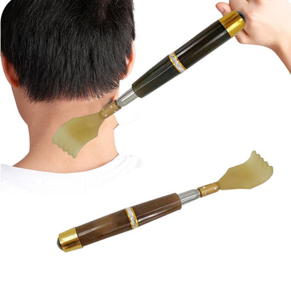 Retractable Back Scratcher With Magnetic Tickler - Blue