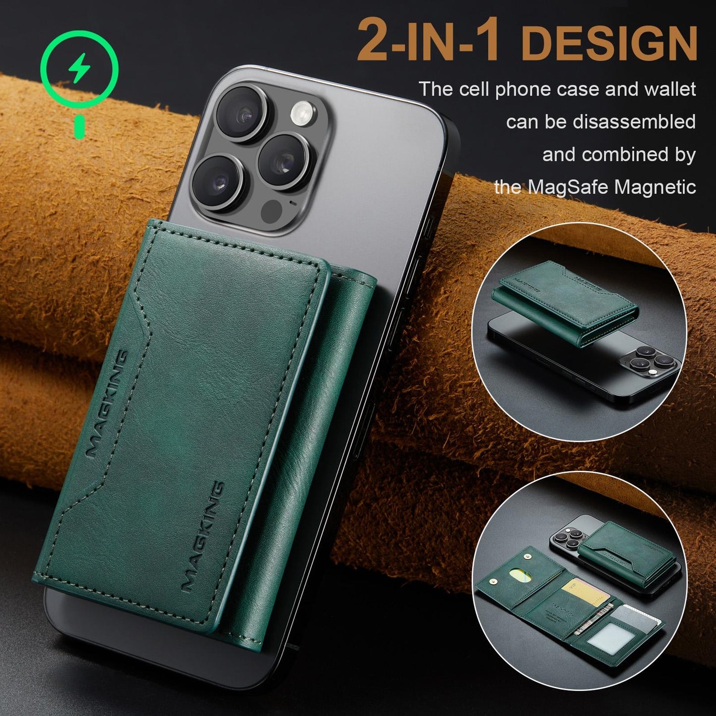 Rfid Card Bag Magsafe Compatible - Green