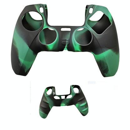 2-pack Non-slip Silicone Handle Covers for Ps5 Controllers - Black White Blue
