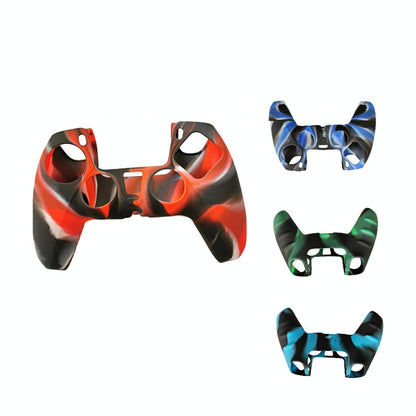 2-pack Non-slip Silicone Handle Covers for Ps5 Controllers - Black White Blue