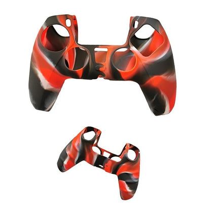 2-pack Non-slip Silicone Handle Covers for Ps5 Controllers - Black White Blue