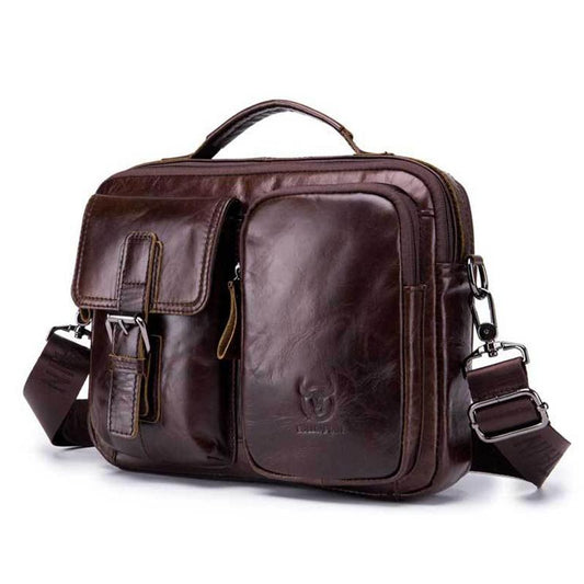 Retro Leather Men Shoulder Bag - Brown