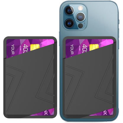 Silicone Adhesive Card Case Black - Gray