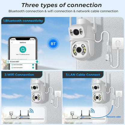 6Mp Dual Camera With Wifi Two-Way Voice Intercom & Ai Recognition