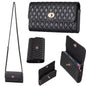 Horizontal Pu Crossbody Shoulder Bag - Black