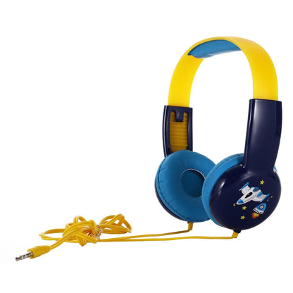Portable Children'S Wired Headphones - Pink Green