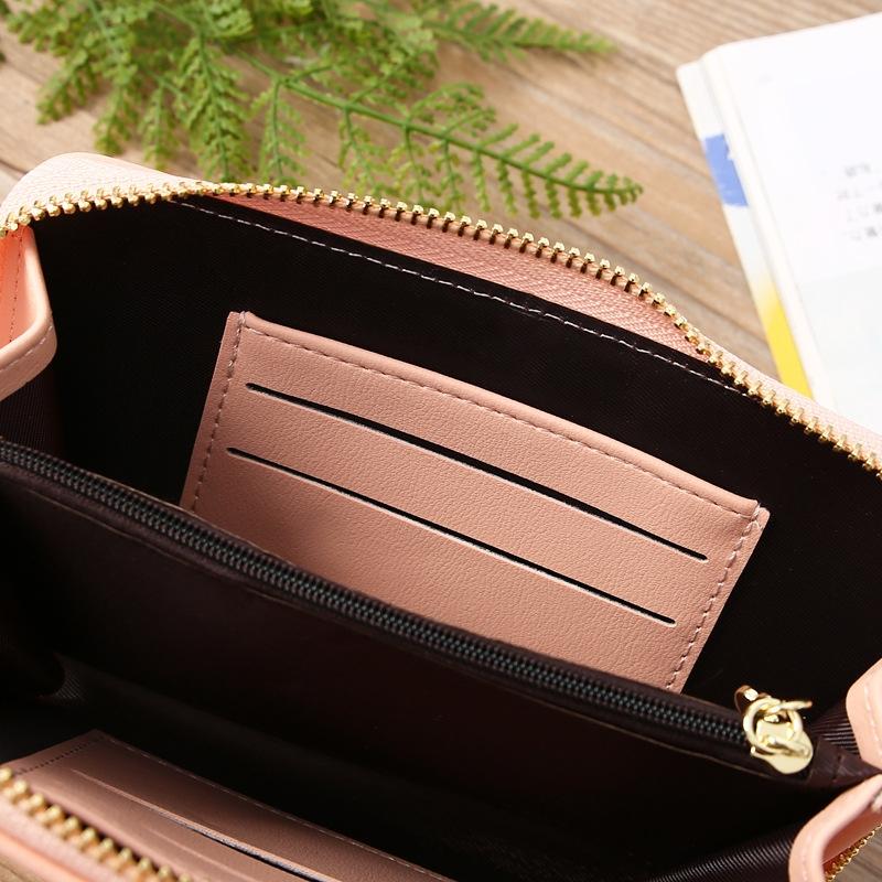 Floral Multi Card Crossbody Bag For Women - Light Pink