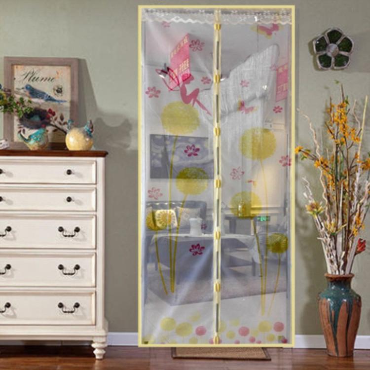 90x210cm Magnetic Summer Mosquito Screen Door Curtain - Green