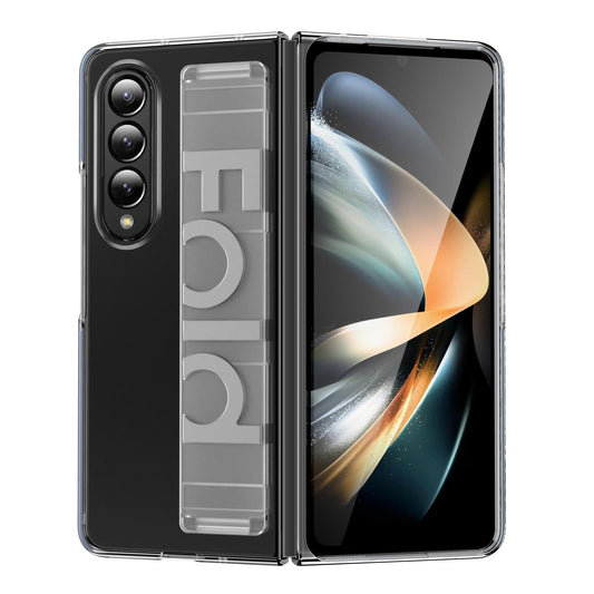Silicone Wristband Foldable Phone Case for Samsung Galaxy z Fold 4 - Clear