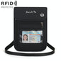 Rfid Passport Storage Bag Anti Theft Messenger - Black
