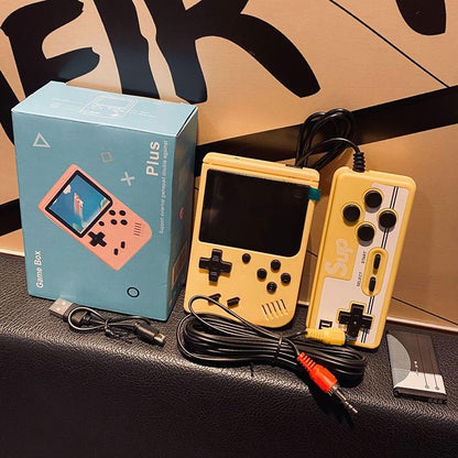 Macaron Mini Handheld Game Console With 800 Built-In Games 3.0 Inch - Yellow