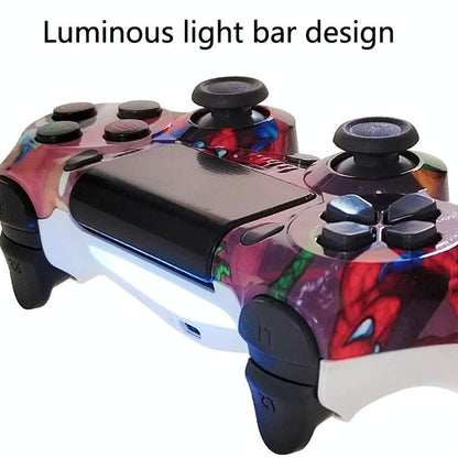 Wireless Bluetooth Game Controller for Ps4 with Dual Vibration and Light Strip - Blue